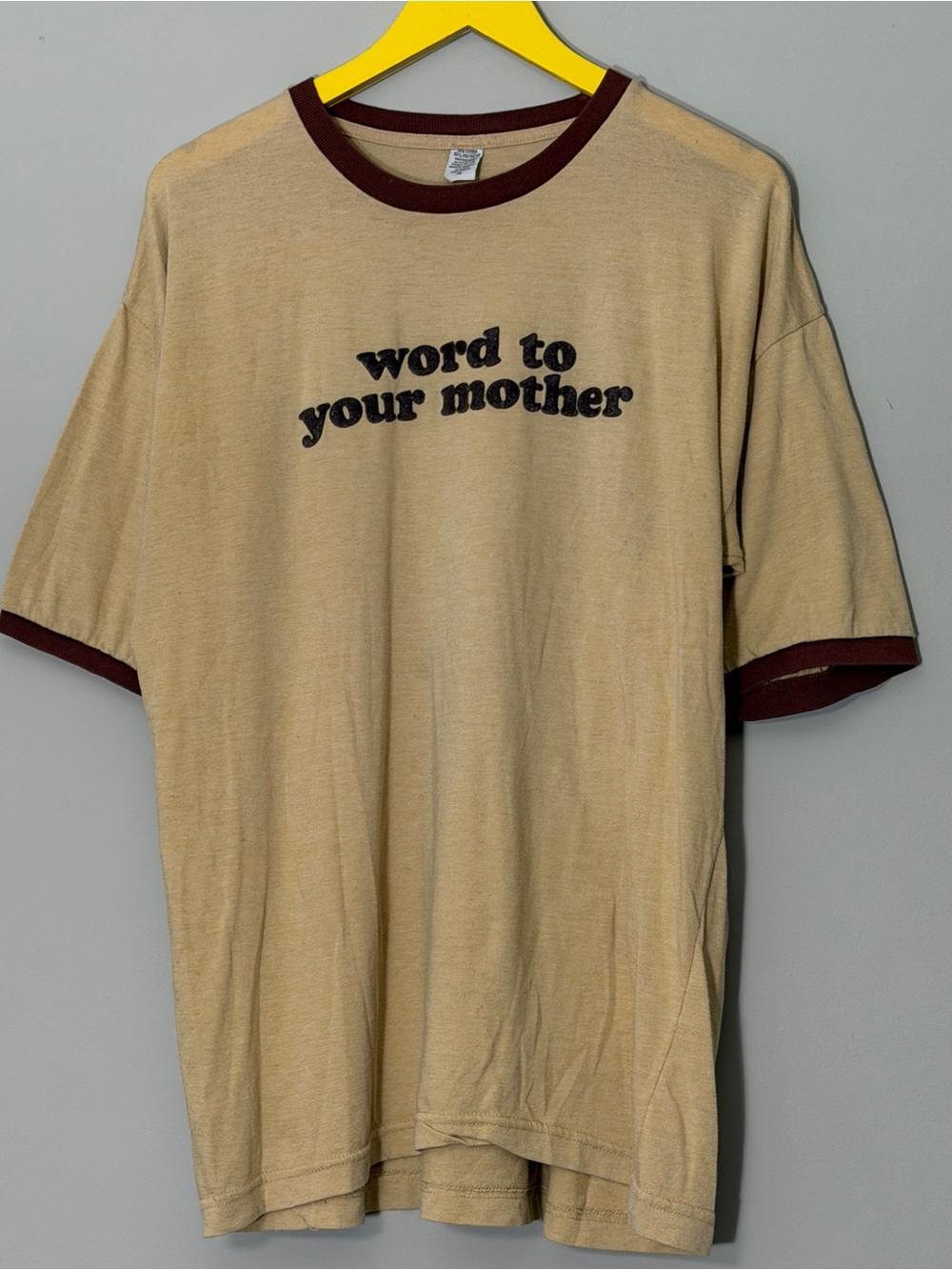Word To Your Mother Ringer T-Shirt Size XL